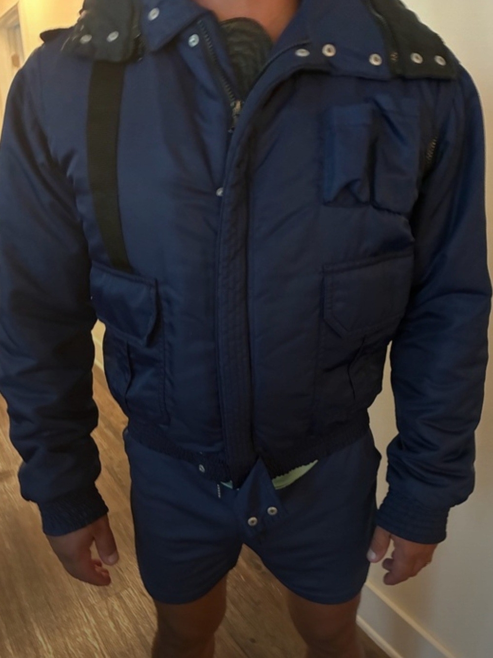 D&G Men's 2000s Navy Blue Bomber Jacket - Picture 3 of 4